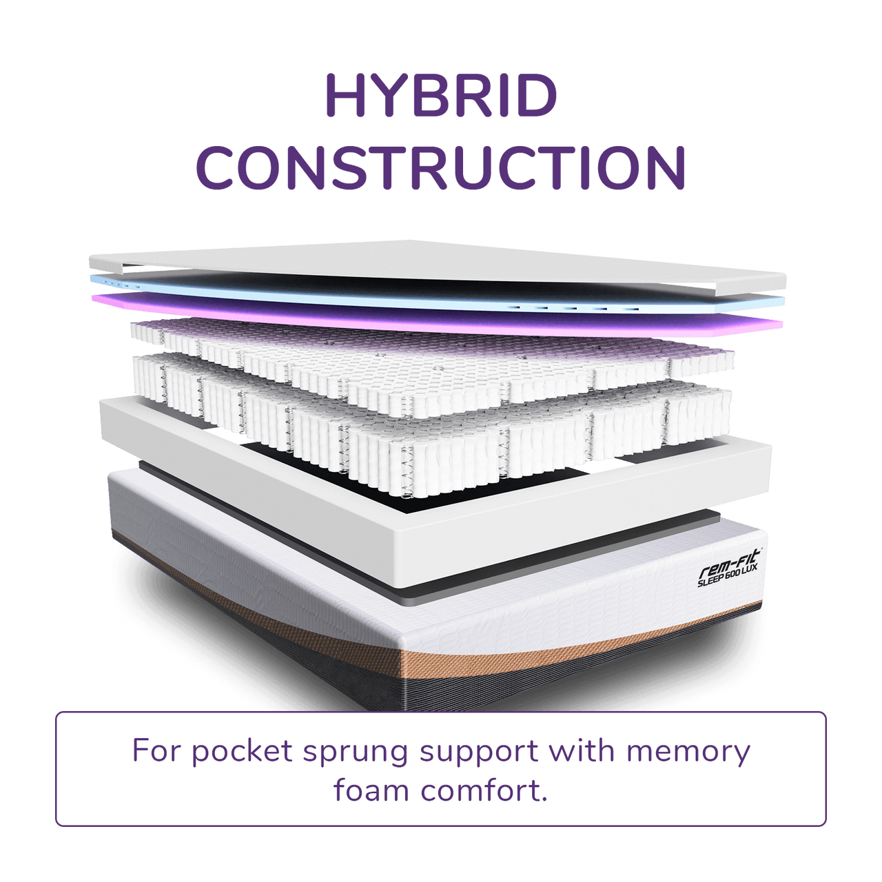 REM-Fit® 600 Lux Hybrid Mattress